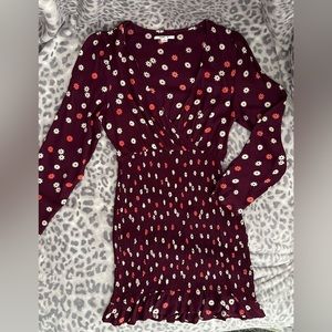 NWT O’Neill Long Sleeve Smocked Waist Dress